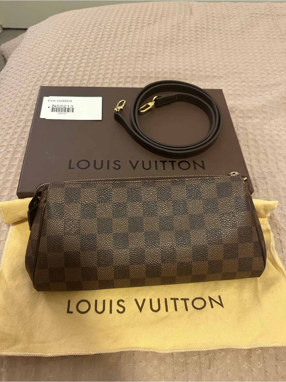 Louis Vuitton Damier Ebene Brown & Gold Shoulder Bag - Picture 2 of 14